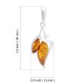 Sterling Silver and Baltic Amber Pendant "Charlotte"