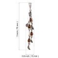 Sterling Silver and Baltic Honey Amber Pendant Necklace "Willow"