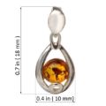 Sterling Silver and Baltic Amber Pendant "Peyton"