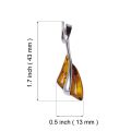 Sterling Silver and Baltic Honey Amber Pendant "Triangle"