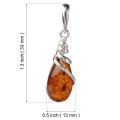 Sterling Silver and Baltic Amber Pendant "Eleanor"