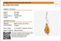 Sterling Silver and Baltic Honey Amber Pendant "Milena"