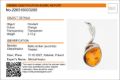 Sterling Silver and Baltic Amber Pendant "Lauren"