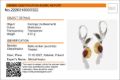 Sterling Silver and Baltic Amber French Leverback  Toucan Earrings