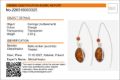 Sterling Silver and Baltic Honey Amber Earrings "Christy"