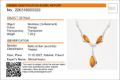 Sterling Silver and Baltic Honey Amber Necklace  "Angela"