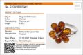 Sterling Silver and Baltic Amber Ring "Alexa"
