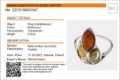 "April" Multicolor Baltic Amber Ring in Sterling Silver