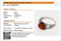 "Willow" Baltic Honey Amber Ring in Sterling Silver