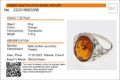 Sterling Silver and Baltic Honey Amber  Oval Ring "Maggie"
