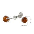 Sterling Silver and Baltic Honey Amber Earrings "Sadie"
