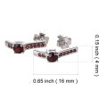 Bohemian Garnet Sterling Silver Earrings