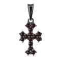 Dainty garnet cross women's jewelry from Ziklars