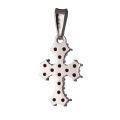 Dainty garnet cross pendant women's jewelry from Ziklars