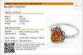 "Brittany" Baltic Amber Ring in Sterling Silver