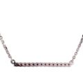 Bohemian Garnet Sterling Silver Bar Necklace