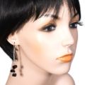 Sterling Silver and Baltic  Leverback  Cherry Amber Dangling Earrings
