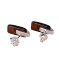 Cherry Baltic Amber Stud Earrings in Sterling Silver