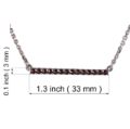 Bohemian Garnet Sterling Silver Bar Necklace