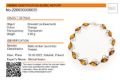 Sterling Silver Honey  Hearts Baltic Amber  Bracelet, Amber Jewelry Collection