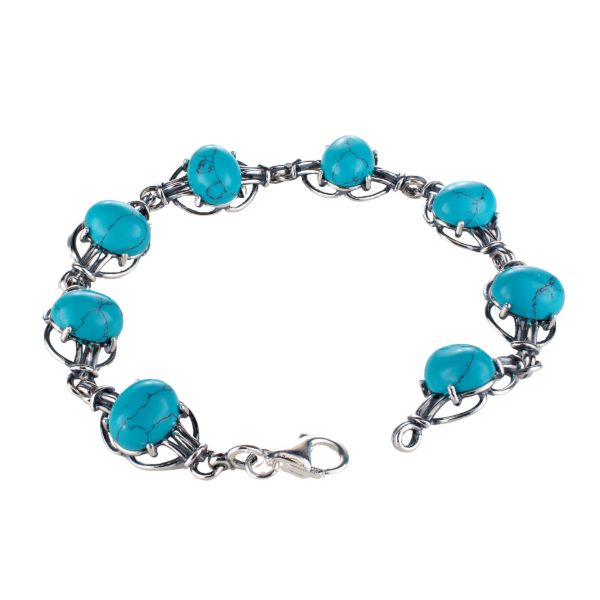 Sterling Silver and Turquoise Bracelet