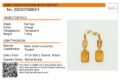 Gold Plated 925 Sterling Silver Honey Baltic Amber and Citrine Earrings