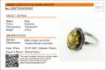 Baltic Green Amber Oval Ring in Sterling Silver