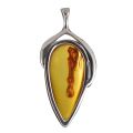 Hand Made Sterling Silver and  Baltic Honey Amber Pendant