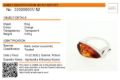 Sterling Silver and Baltic Honey  Amber Contemporary Ring