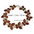 Baltic Honey Amber Butterflies Bracelet in Sterling Silver