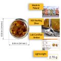 Sterling Silver and Baltic Honey Amber Earrings "Savannah"