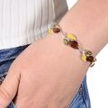 "April" Baltic Amber Bracelet in Sterling Silver