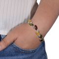 Sterling Silver Multi-Colored Baltic Amber Bracelet, Amber Jewelry Collection