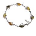 Multicolor Baltic Amber Bracelet in Sterling Silver