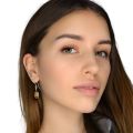 GIA Certified Sterling Silver and Baltic Honey Amber Oval Earrings