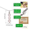 Rose Quartz Jewelry for Women, Rose Quartz Pendant Necklace