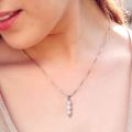 Rose Quartz Jewelry for Women, Rose Quartz Pendant Necklace on Model