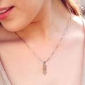 Pink  Moonstone Jewelry - Moonstone Necklaces for Women - Pink Flake Moonstone(natural) Necklace Pendant, Includes Italian Sterling Silver Chain. Handmade in the USA