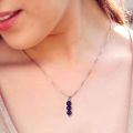 Amethyst Jewelry - Amethyst Necklaces for Women - Amethyst Beads (natural) Necklace Pendant, Includes Italian Sterling Silver Chain. Handmade in the USA