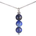 Lapis Lazuli Jewelry - Lapis Lazuli Necklaces for Women - Lapis Lazuli Beads (natural) Necklace Pendant, Includes Italian Sterling Silver Chain. Handmade in the USA