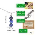Lapis Lazuli Jewelry - Lapis Lazuli Necklaces for Women - Lapis Lazuli Beads (natural) Necklace Pendant, Includes Italian Sterling Silver Chain. Handmade in the USA