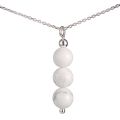 Howlite Jewelry - Howlite Necklaces for Women - Howlite Beads (natural) Necklace Pendant, Includes 925 Sterling Silver Chain. Handmade in the USA
