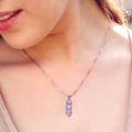 Lepidolite Jewelry - Lepidolite Necklaces for Women - Lepidolite Beads (natural) Necklace Pendant, Includes Italian Sterling Silver Chain. Handmade in the USA
