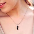 Obsidian Jewelry - Obsidian Necklaces for Women - Obsidian Beads (natural) Necklace Pendant, Includes Italian Sterling Silver Chain. Handmade in the USA