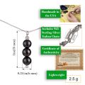 Black Tourmaline Jewelry - Black Tourmaline Necklaces for Women - Black Tourmaline Beads (natural) Necklace Pendant, Includes Italian Sterling Silver Chain. Handmade in the USA