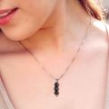 Black Tourmaline Jewelry - Black Tourmaline Necklaces for Women - Black Tourmaline Beads (natural) Necklace Pendant, Includes Italian Sterling Silver Chain. Handmade in the USA