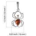 Amber Spider Inclusion size
