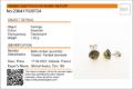 Amber Experts identification micro report confirming genuine Baltic green amber stud earrings in 925 sterling silver, laboratory certificate showing weight, color, transparency and origin Gdańsk Poland
