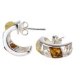 amber hoop earrings