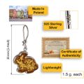 Sterling Silver and Baltic Amber Kidney Hook Honey Amber Bunny Earrings